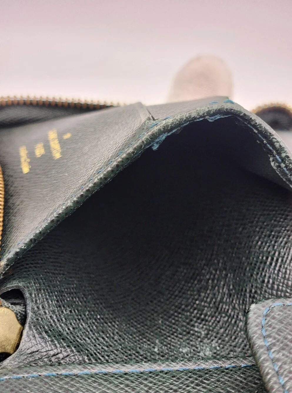 Louis Vuitton Compact Zip-around Bifold Wallet In Taiga Leather With Dustbag